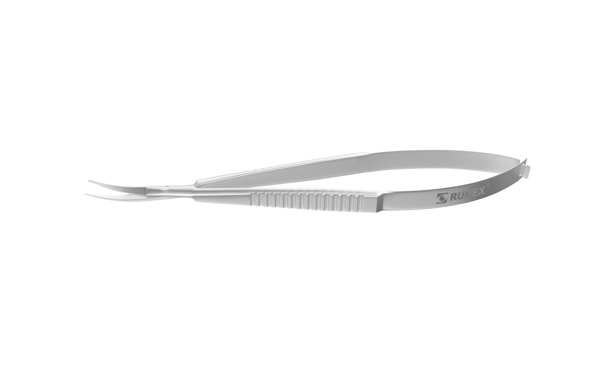 Blunt tip tenotomy scissors showcasing ergonomic handle and sharp blades for eye surgery.