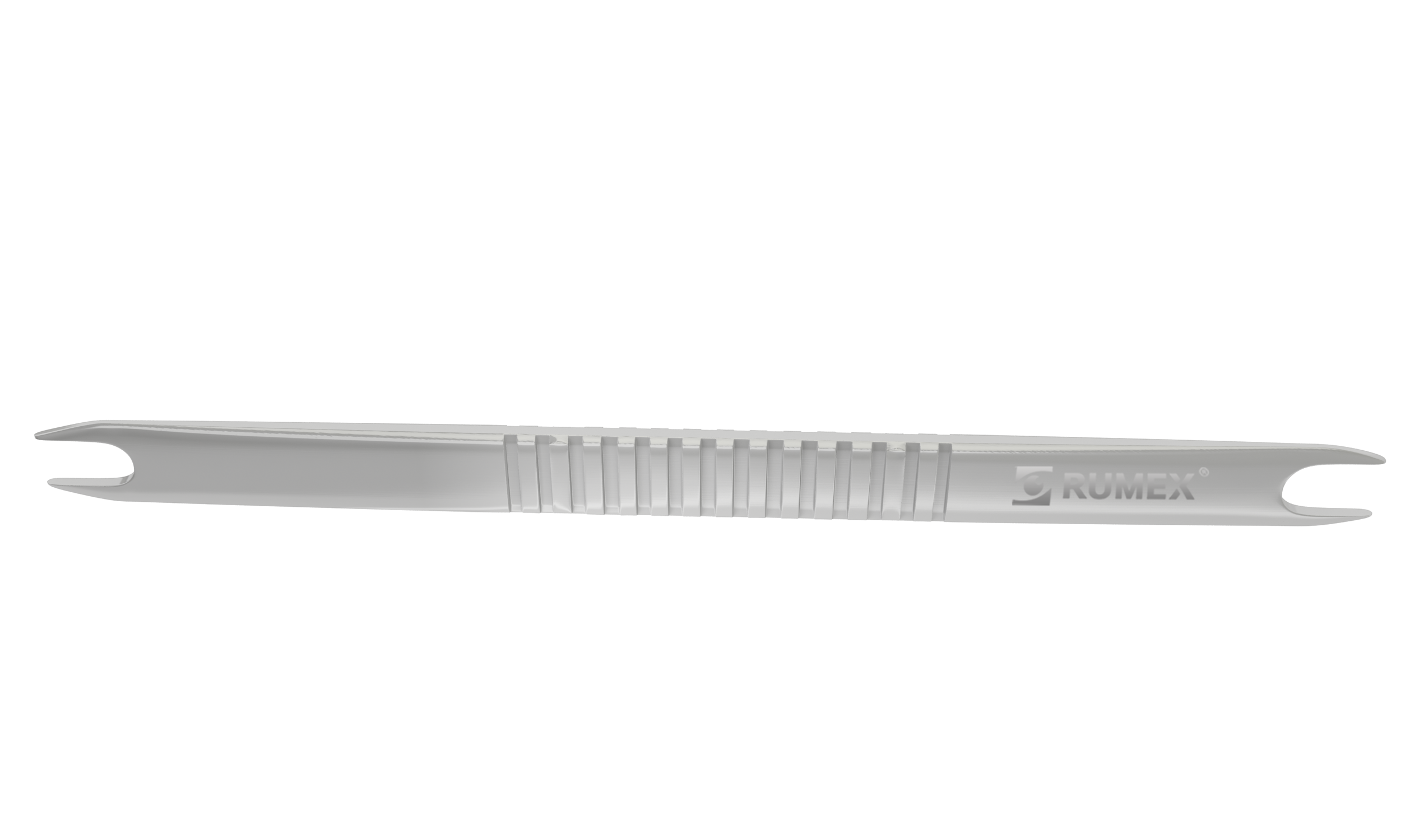 Stainless steel surgical caliper measuring eye anatomy during eye surgery