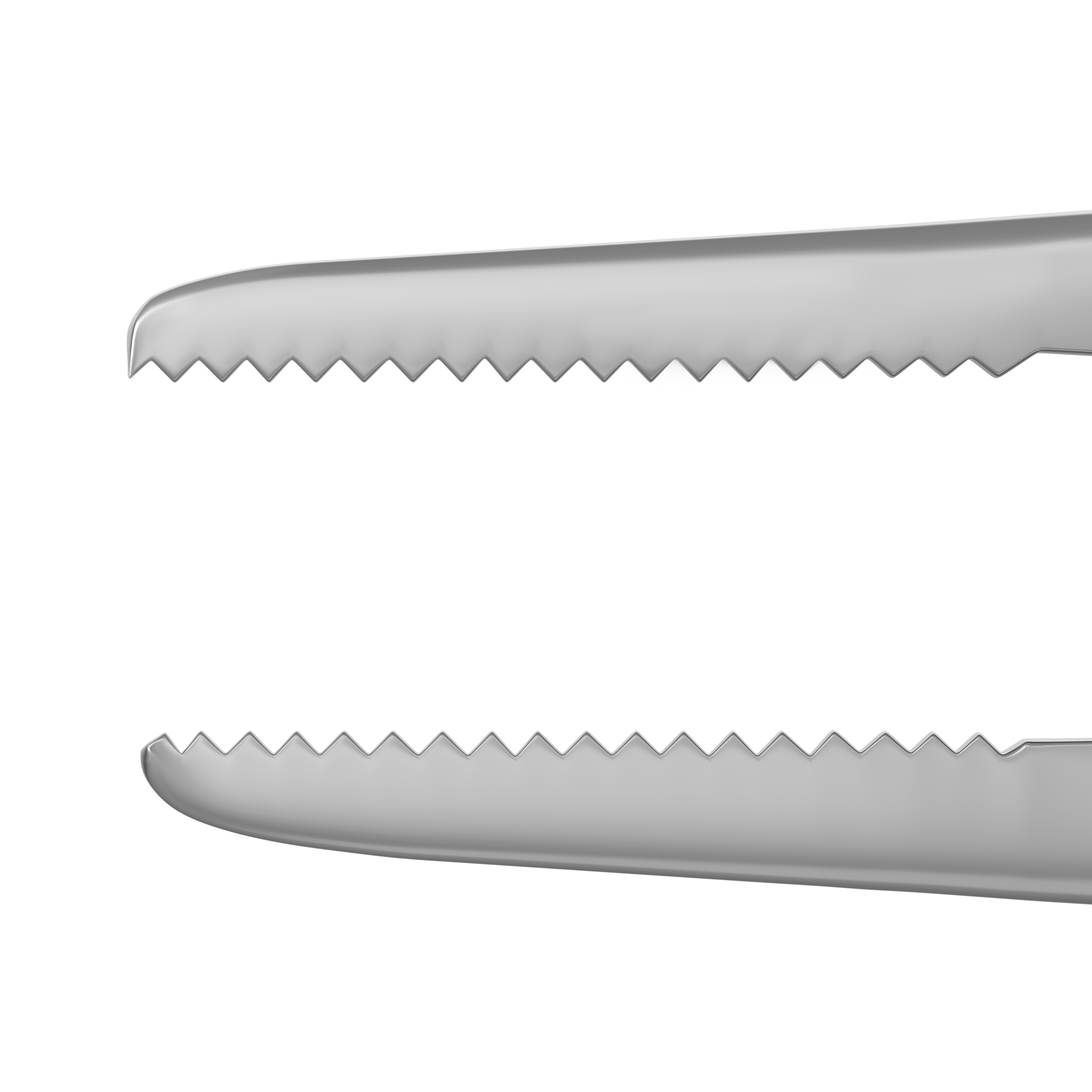 Close-up view of 124 mm Adson forceps used in reconstructive surgery