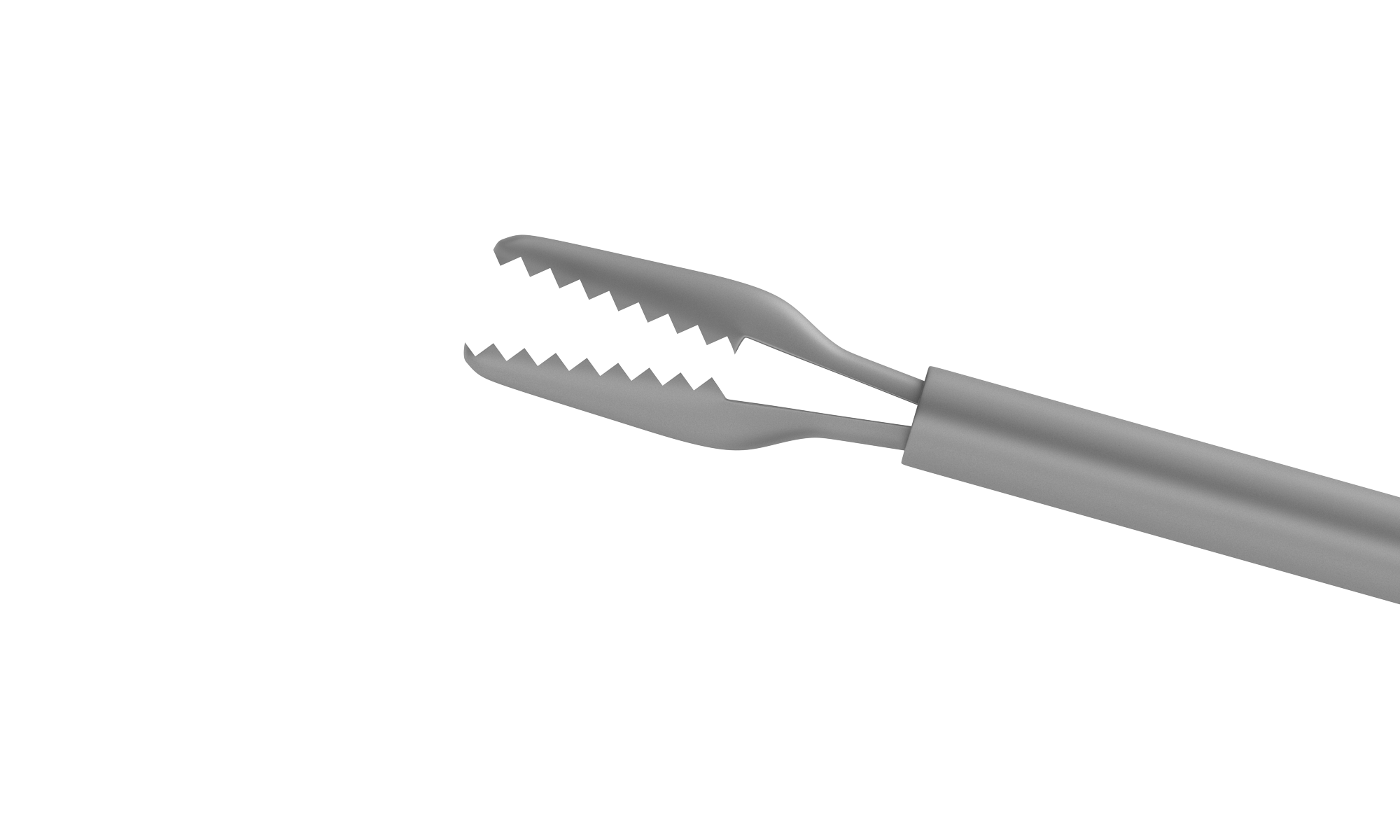 Close-up of professional ophthalmic surgical forceps designed for microinvasive procedures.