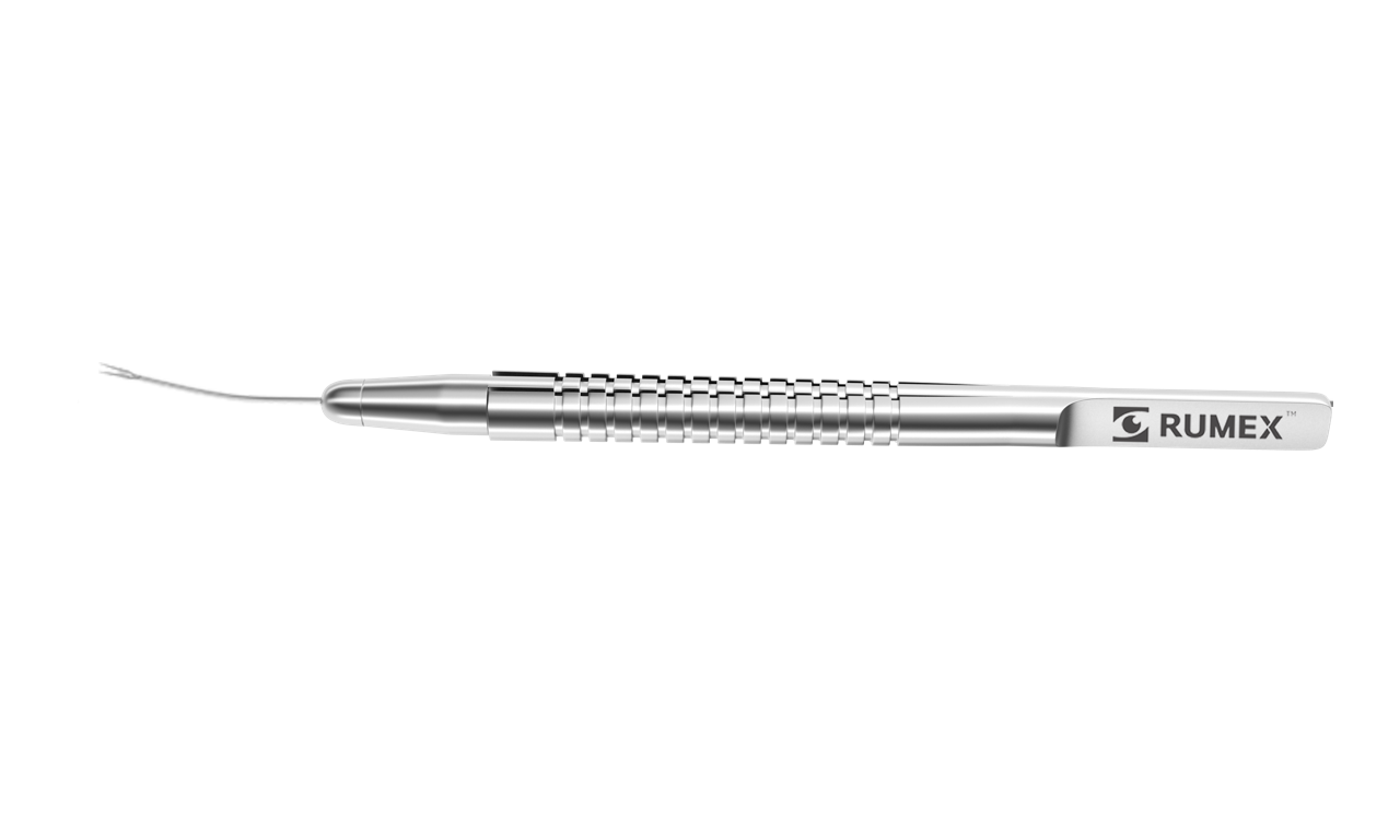 Close-up of Precision Lens Cutter Pro scissors showing notched blades for clean cuts.
