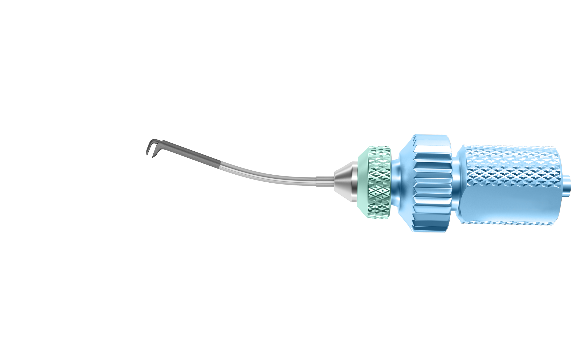 Nucleus splitter showcasing its unique jaw design for eye surgery.