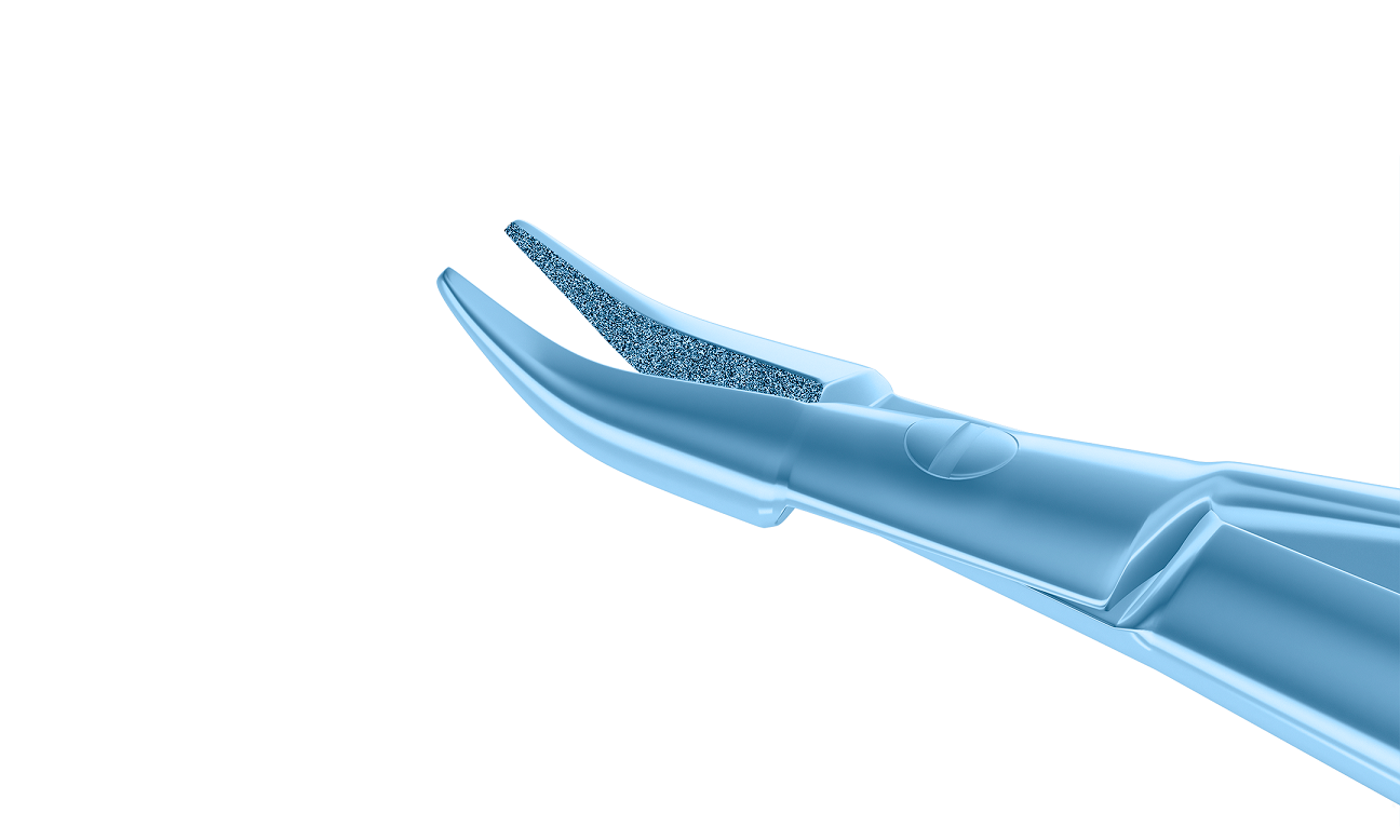 Ergonomic handle of a surgical needle holder for comfortable grip