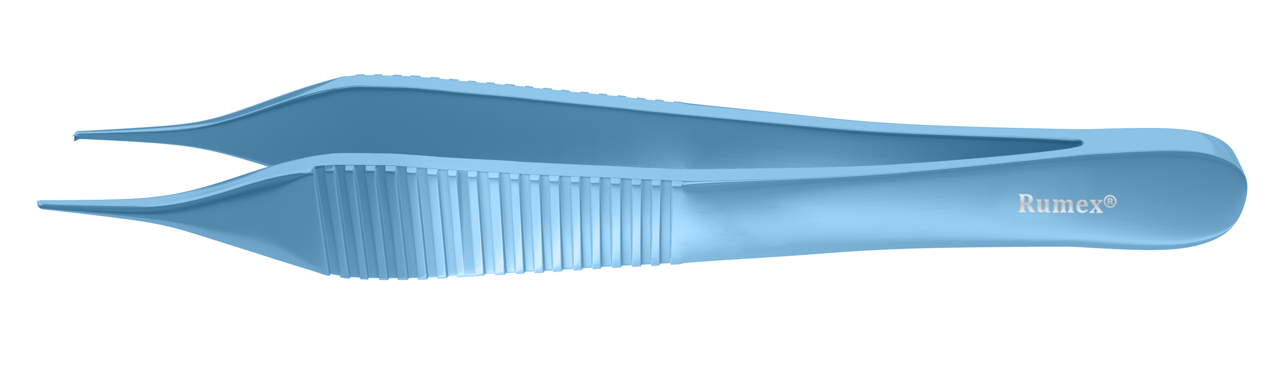 Titanium Adson fixation forceps showing the 1x2 teeth design for optimal grip.