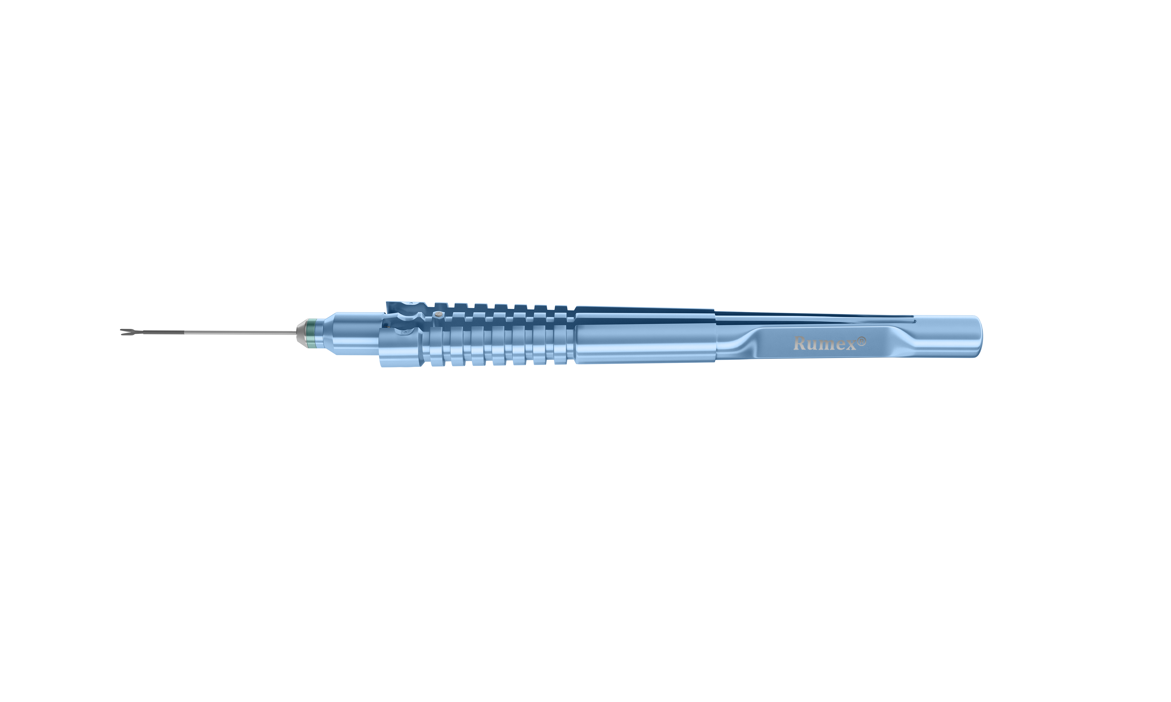 RUMEX gripping forceps showcasing sandblasted platform and RUMEX system.