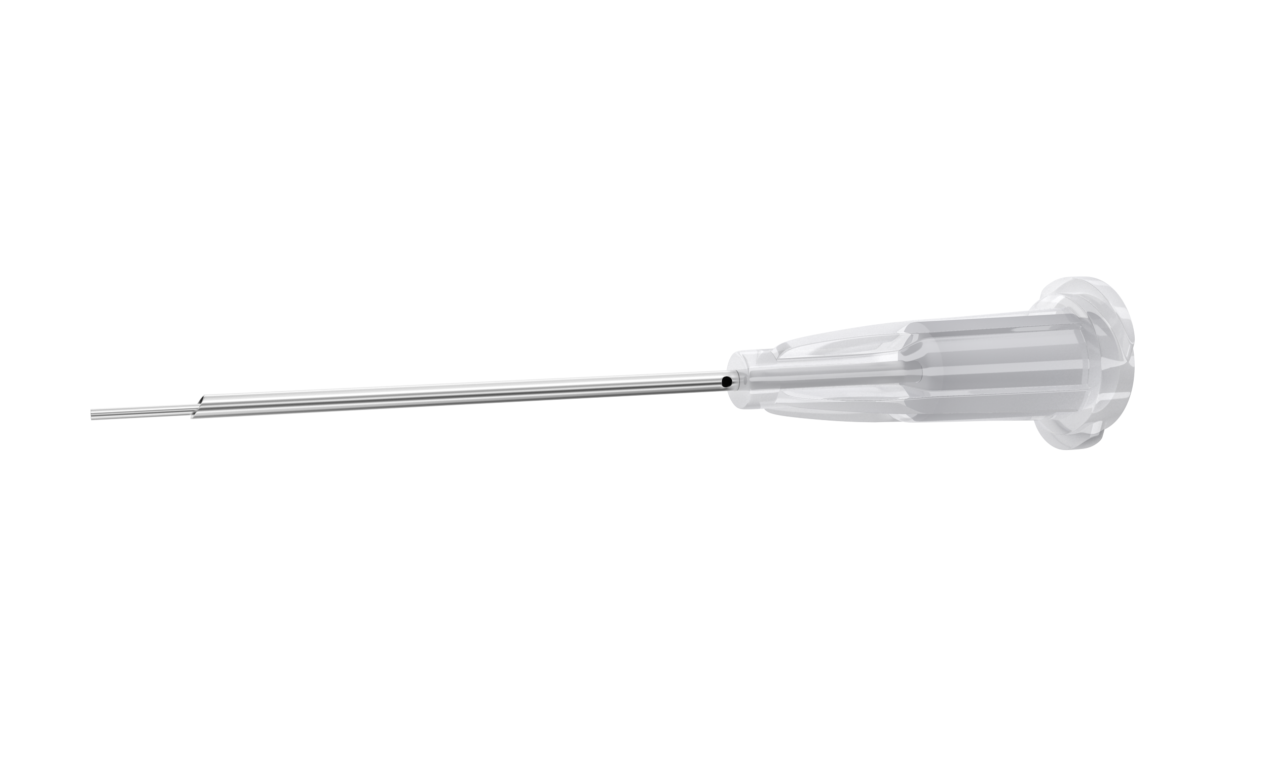 Precision Dual Bore PFC Cannula - Side view showing dual bore design