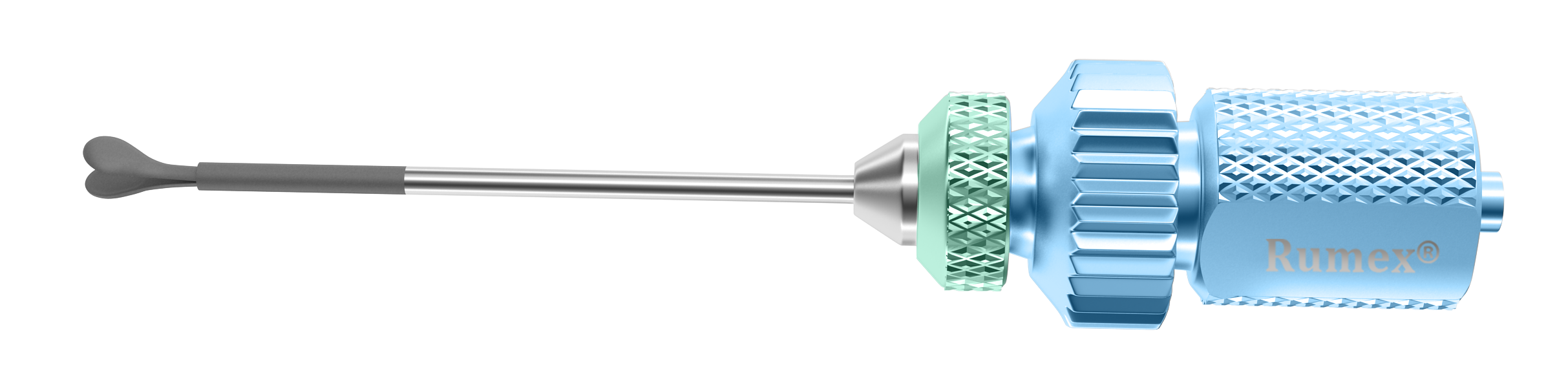 Close-up of Precision Coaxial Angled ICL Loading Forceps showcasing the stainless steel design.