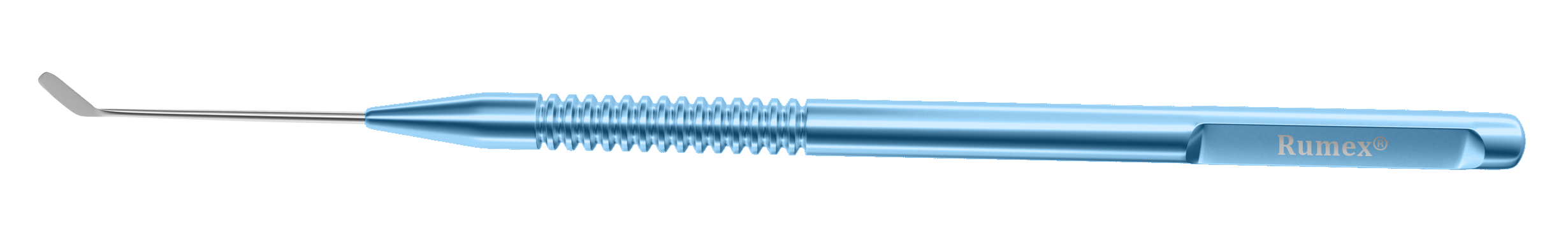 Precision LASEK Knife showcasing its round titanium handle from a side angle.
