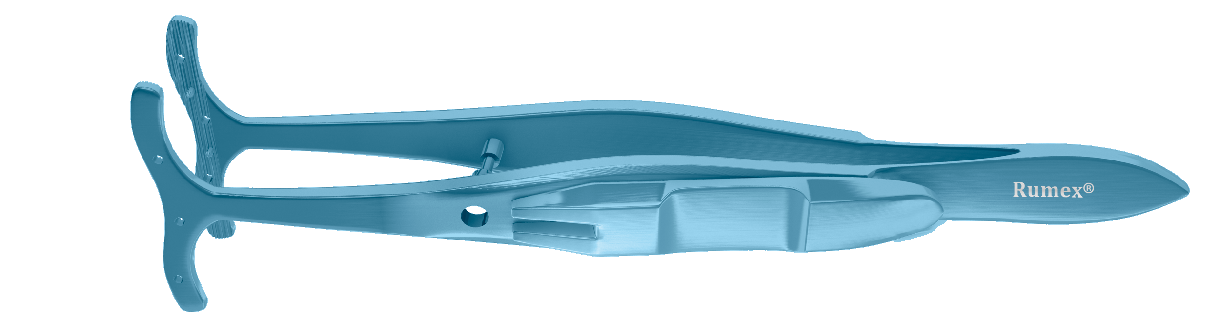 Titanium lid clamp with serrated jaws for tissue grasping in ophthalmic surgery