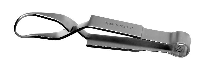 Flat handle of premium stainless steel towel clamp showing durability and precision.
