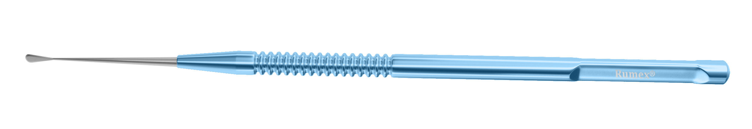 Close-up of Precision Foreign Body Spud showcasing the titanium handle.