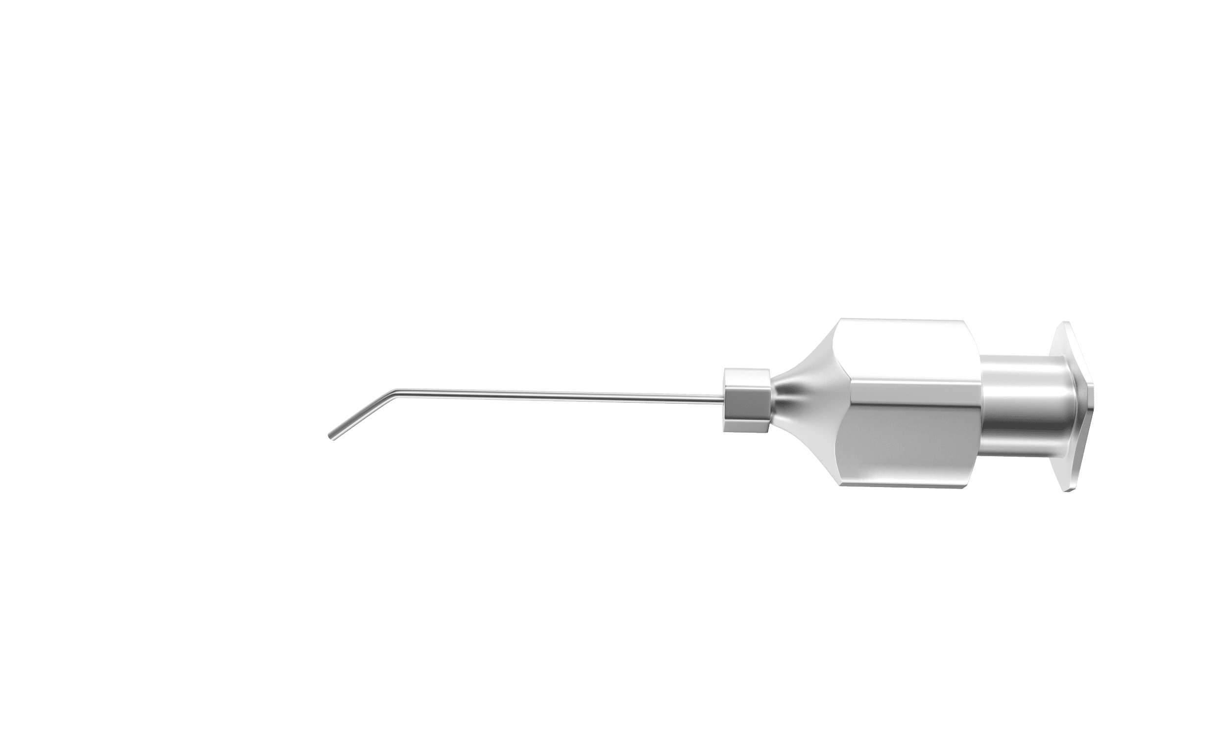 Rycroft anterior chamber cannula with angled tip for precise eye surgery