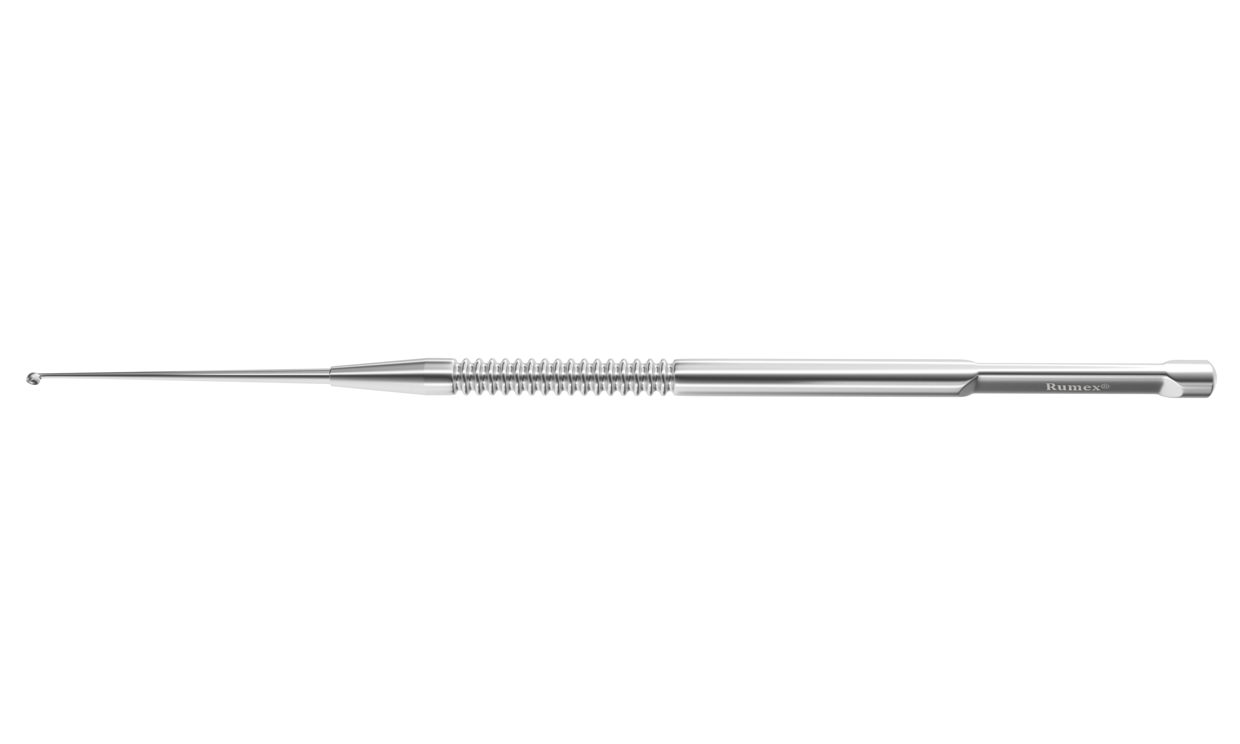 Stainless steel chalazion curette with ergonomic handle for eye surgery