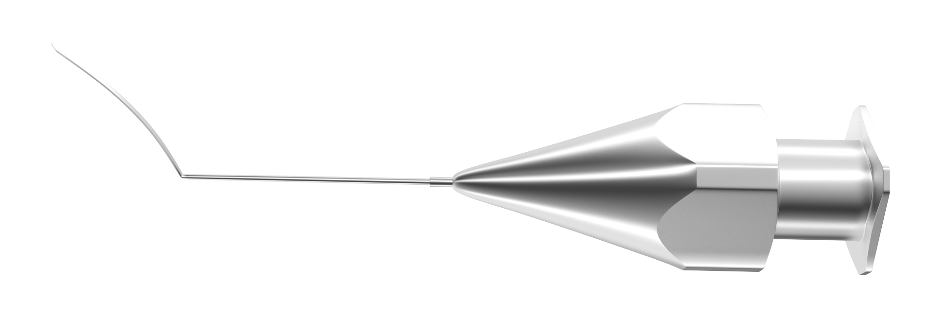 DALK cannula with 0.2mm port for precise air injection in eye surgery