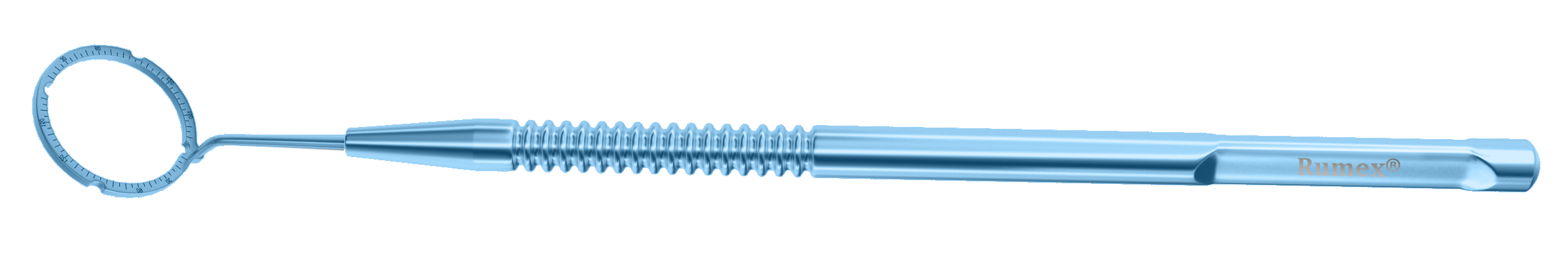 Mendez Grooved Degree Gauge showing 12/14 mm diameters and grooves for precision marking.