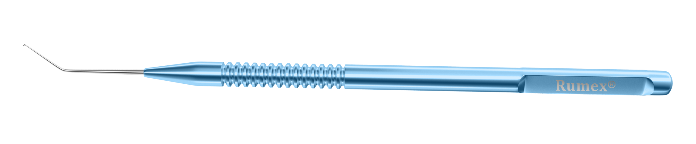 Close-up of the angled Sinskey hook for eye surgery