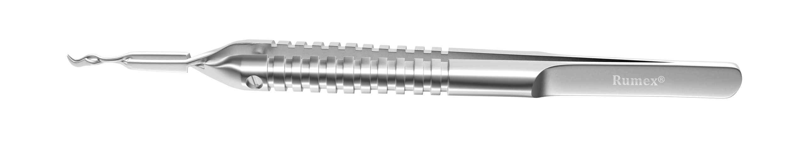 Inamura Eagle Prechopper angled view, highlighting its ergonomic round handle and precise opening mechanism.