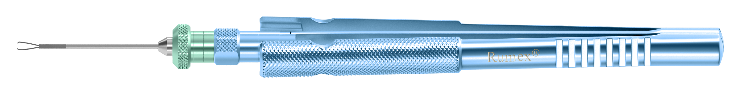 End-grasping forceps showcasing strengthened jaws for enhanced grasping power.