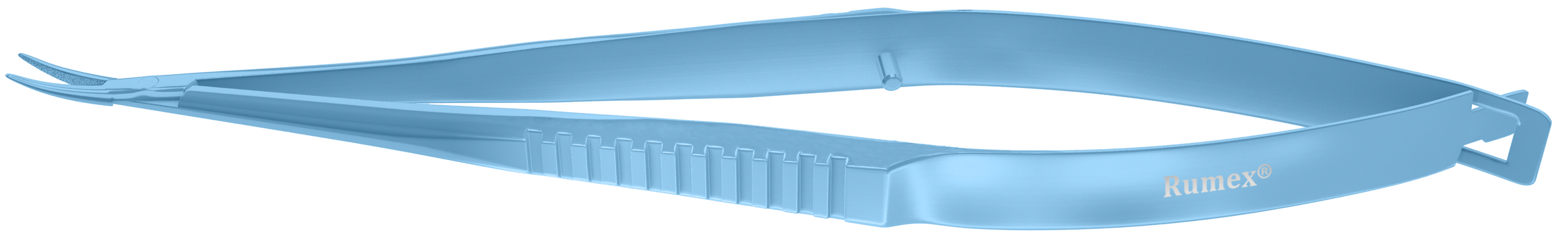 Close-up of the Castroviejo needle holder showcasing its delicate jaws and tungsten carbide tips.