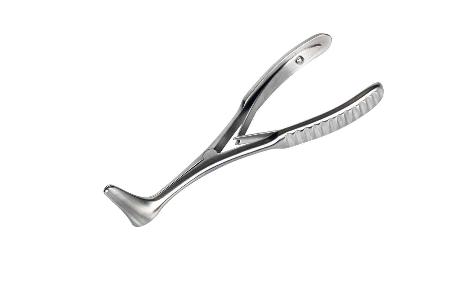Adult nasal speculum in use during ENT exam
