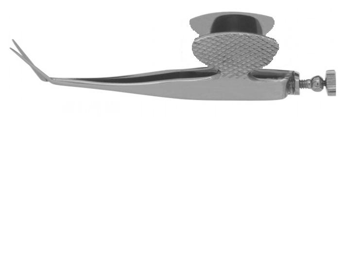 Stainless steel Barraquer iris scissors with blunt tips and polished finish for eye surgery