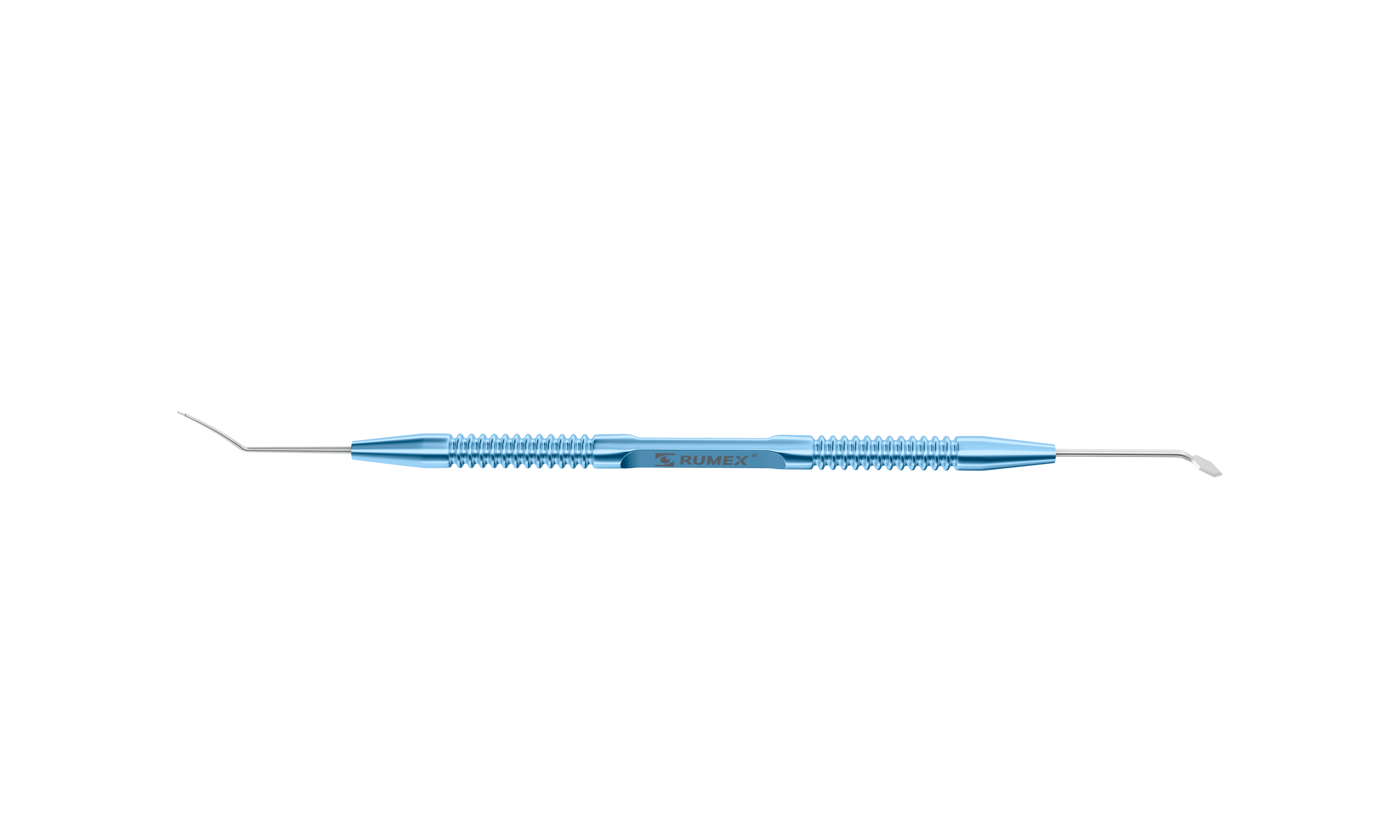 Top view of TitanEdge™ double-ended spatula showing spear and keratome tips