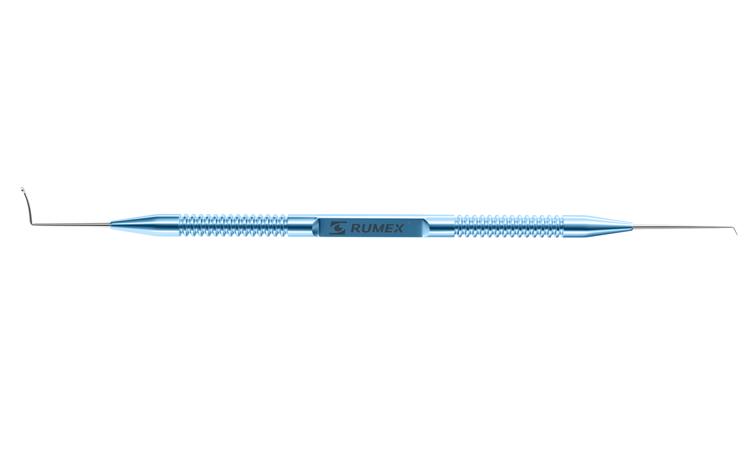 Close-up of dual spatula tips for precise blunt dissection in ReLEx Smile surgery.