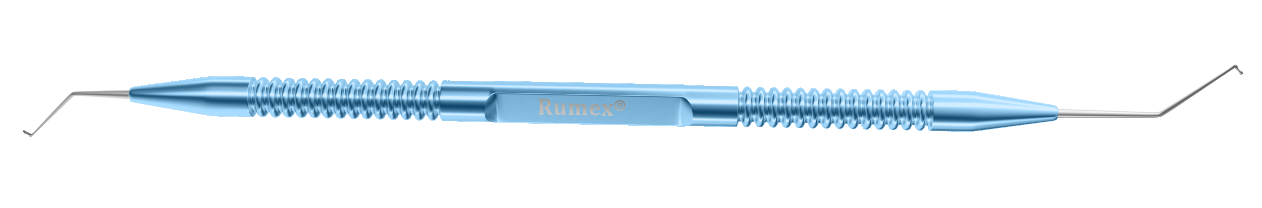 ProVision double phaco spatula with round titanium handle and wedge-shaped tip for small pupil cataract surgery