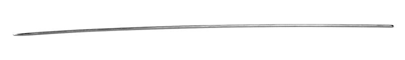 Stainless steel lacrimal probe for ocular surgery, angled view