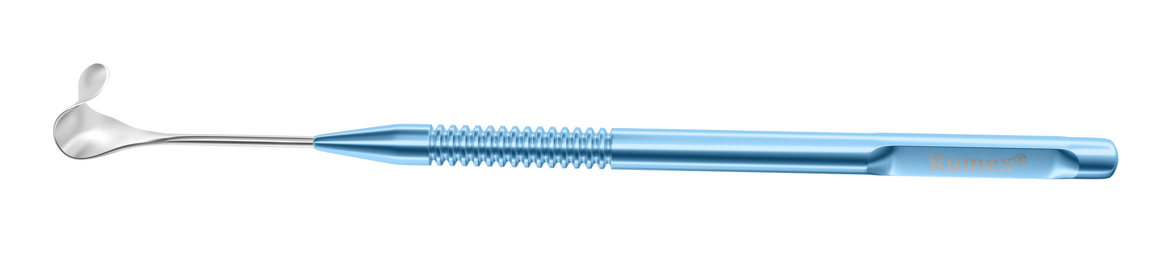 Titanium eyelid retractor used during intravitreal injection surgery, showcasing its round handle and effective design.