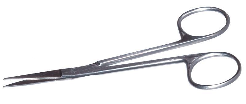 Stainless steel surgical scissors with matte finish for ophthalmology