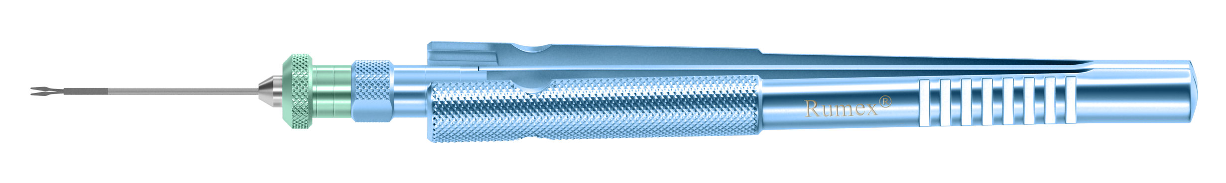 Close-up of Precision Gripping Vitreoretinal Forceps showcasing the sandblasted platform and diamonized tips.