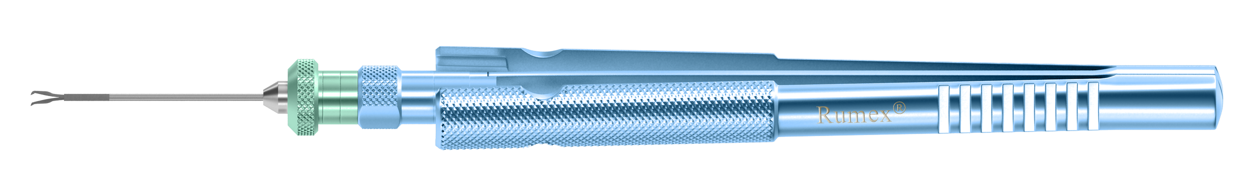 Vitreoretinal forceps used in retinal membrane peeling during eye surgery