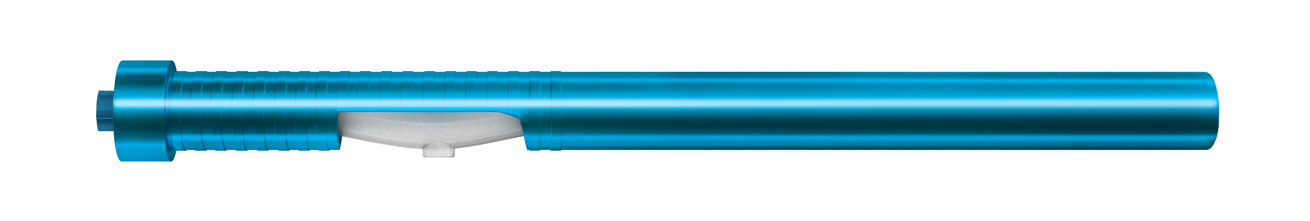 Titanium retina backflush device in a surgical setting, highlighting its use for fluid aspiration.