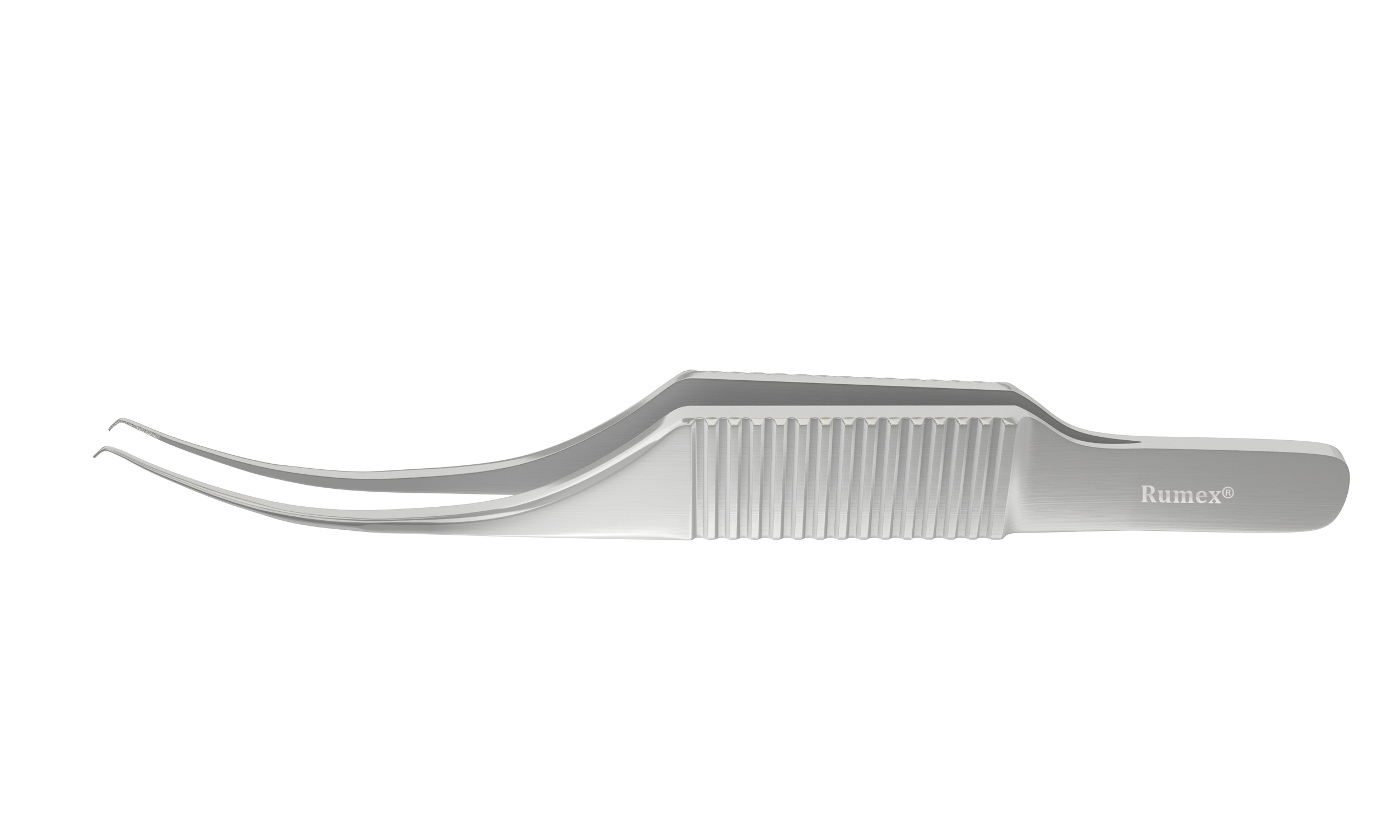 Stainless steel corneal forceps with flat handle for precise eye surgery