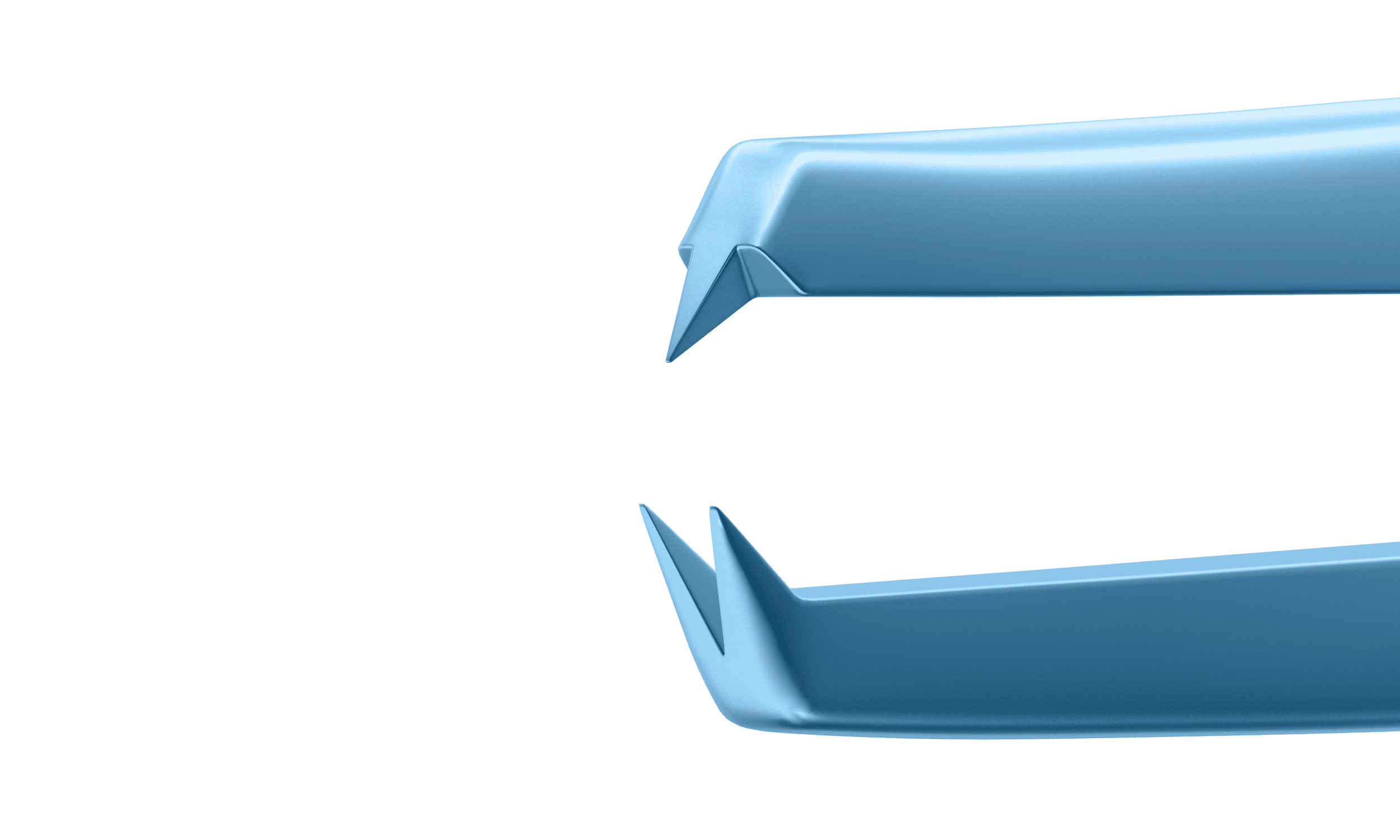 Close-up of titanium forceps showcasing 1x2 teeth design for precision.