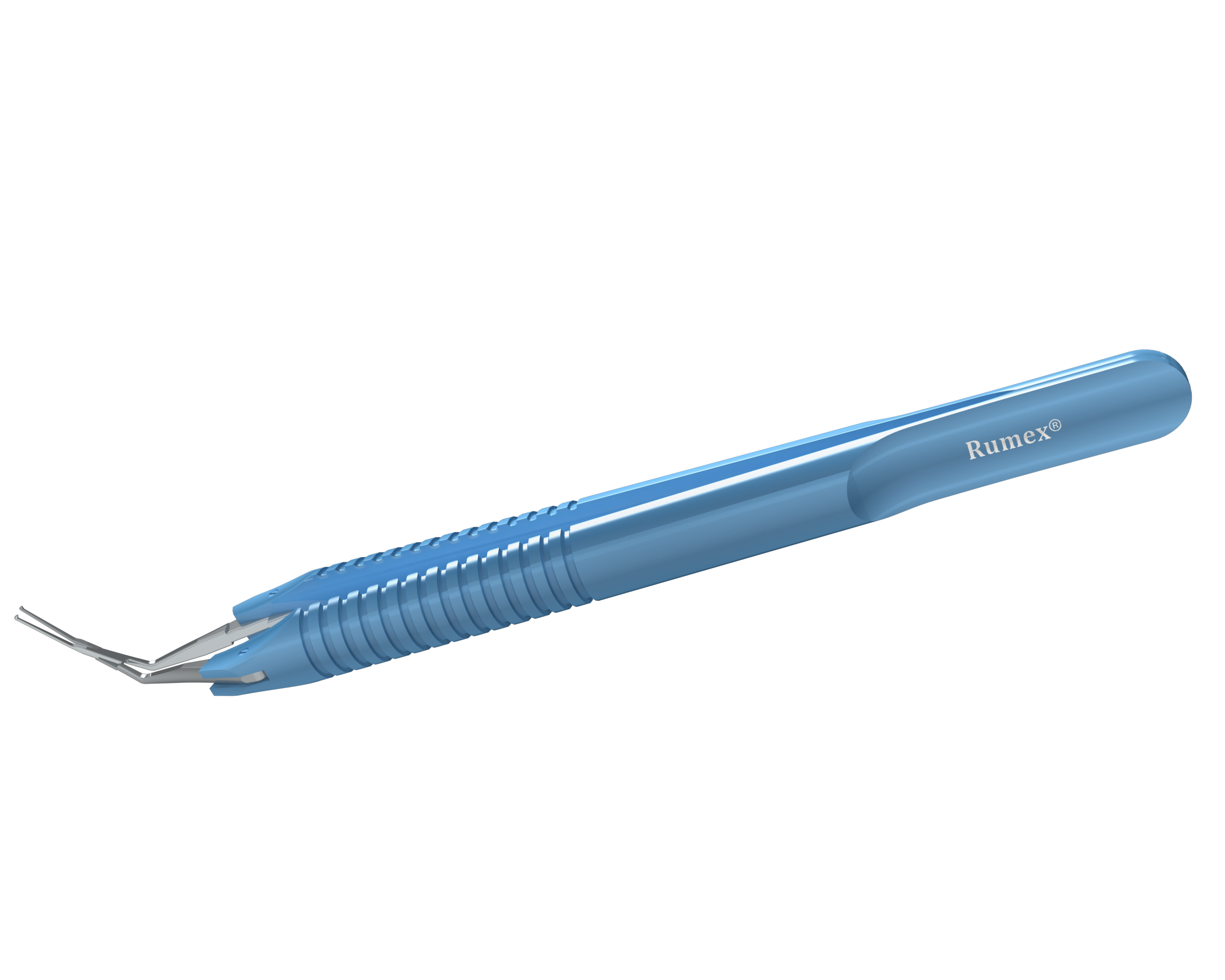 Titanium DMEK forceps with round handle and tungsten carbide tips for corneal surgery