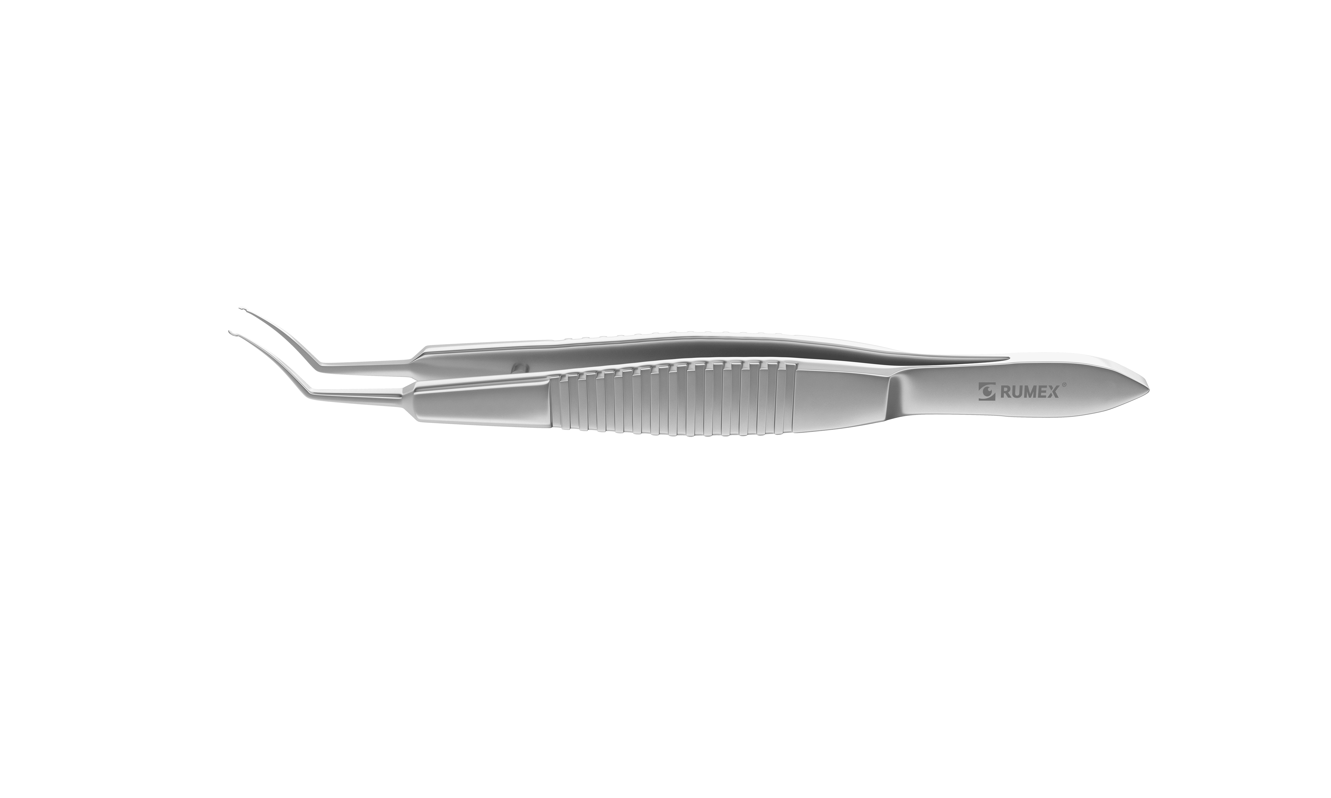 SMILE lenticule extraction forceps with view-port and curved shafts for precise eye surgery