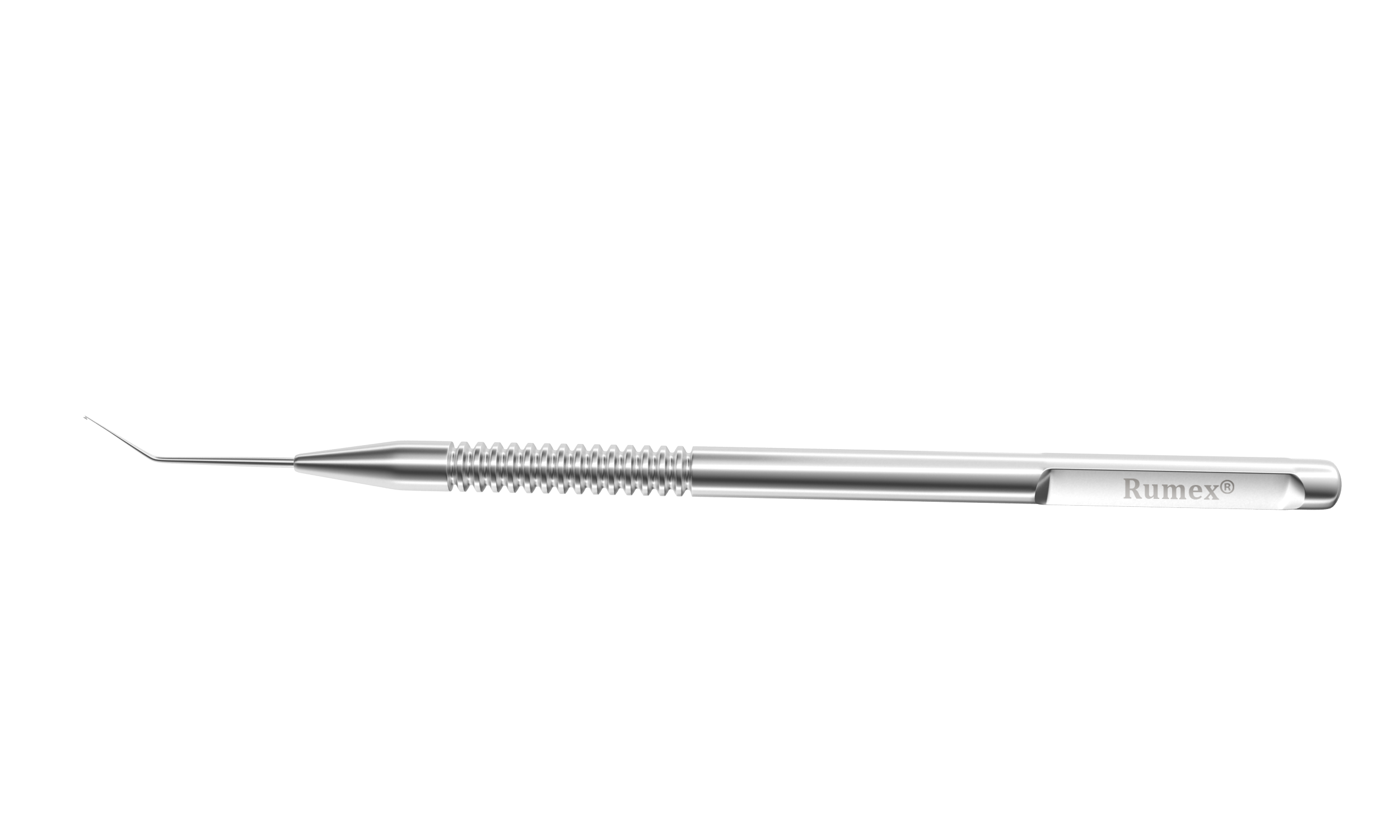 Kuglen iris hook with angled tip for eye surgery, stainless steel construction