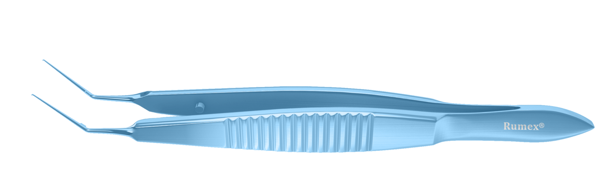 Nevyas capsulorhexis forceps with straight jaws in surgical setting