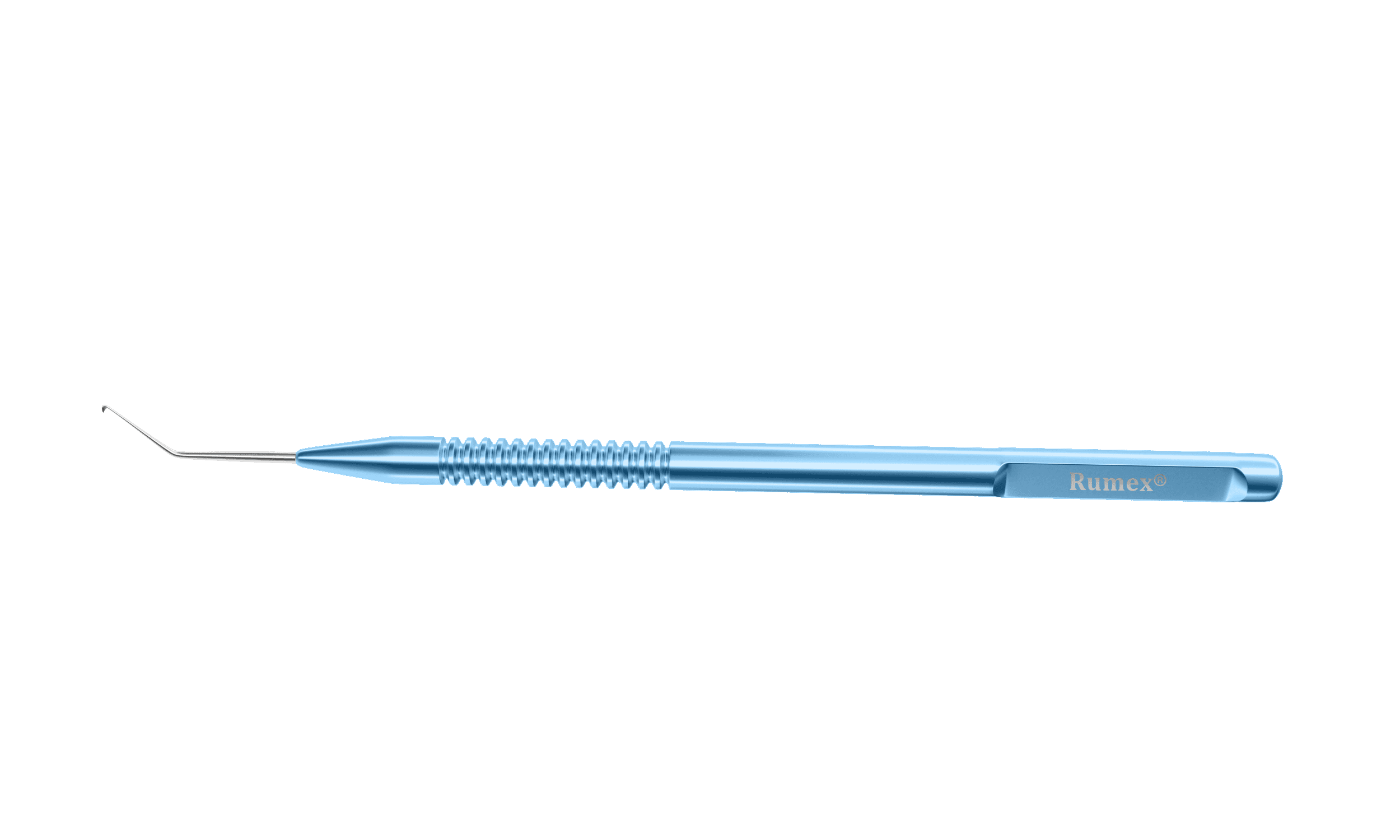 Angled TitanEdge™ phaco cleaver with titanium round handle – top view for eye surgery tools setup