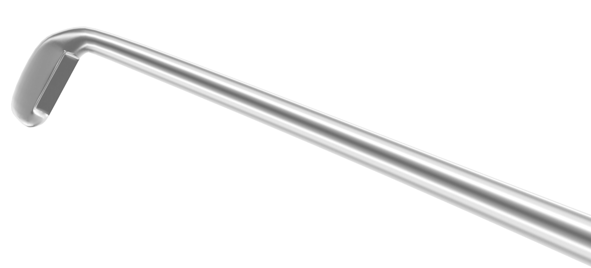 Disposable Rosen phaco chopper in surgical use for cataracts