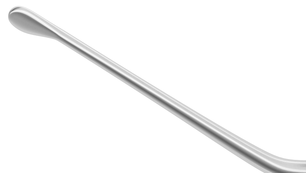 angled disposable nucleus manipulator in sterile packaging for ophthalmic surgery