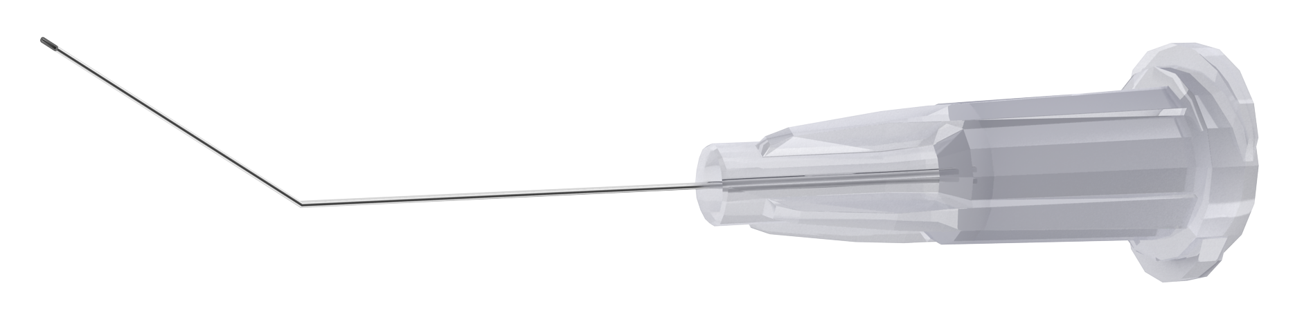Pearce Hydrodissector 25G being used in cataract surgery showing angled tip