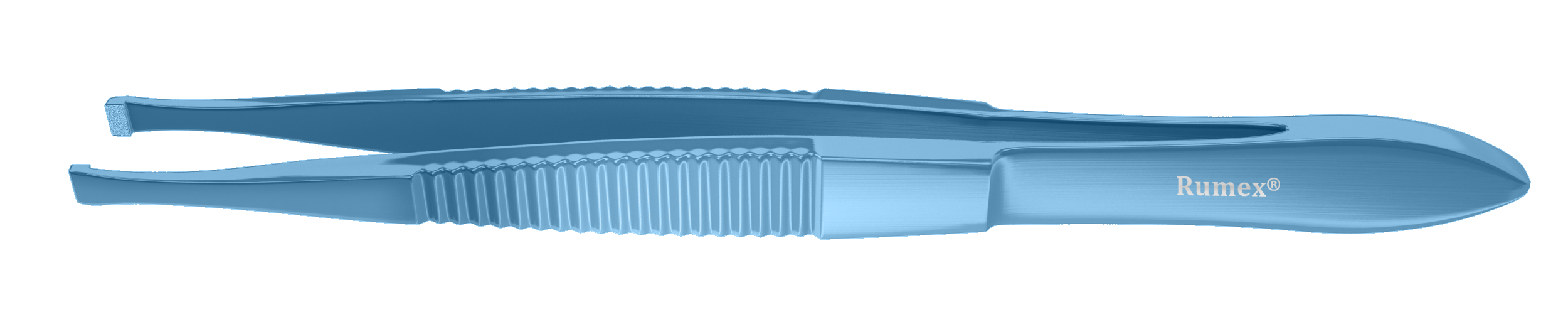 Titanium flat handle cilia forceps with smooth jaws for precise removal