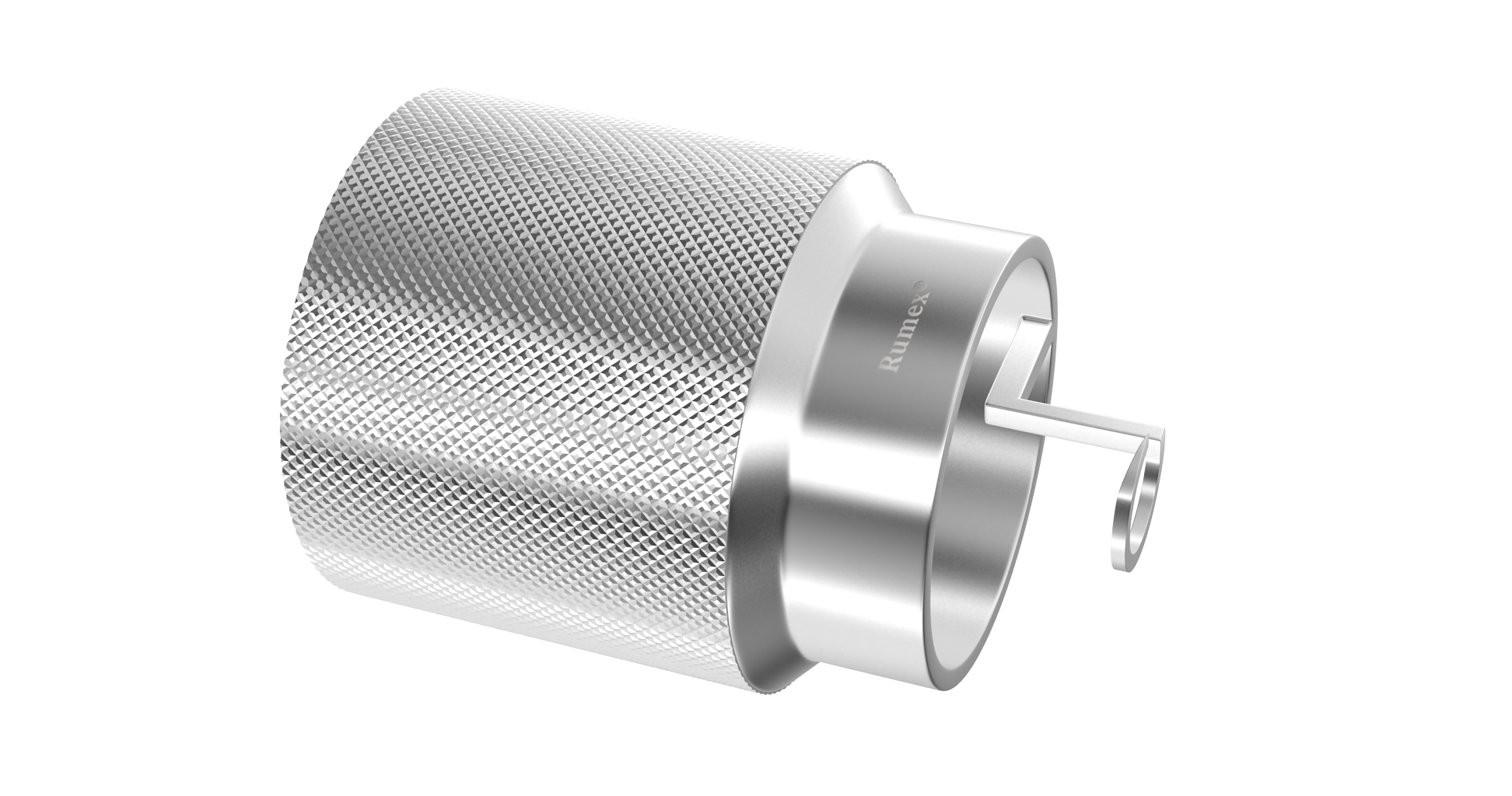 Professional stainless steel tunnel maker for dental implants shown from a top angle