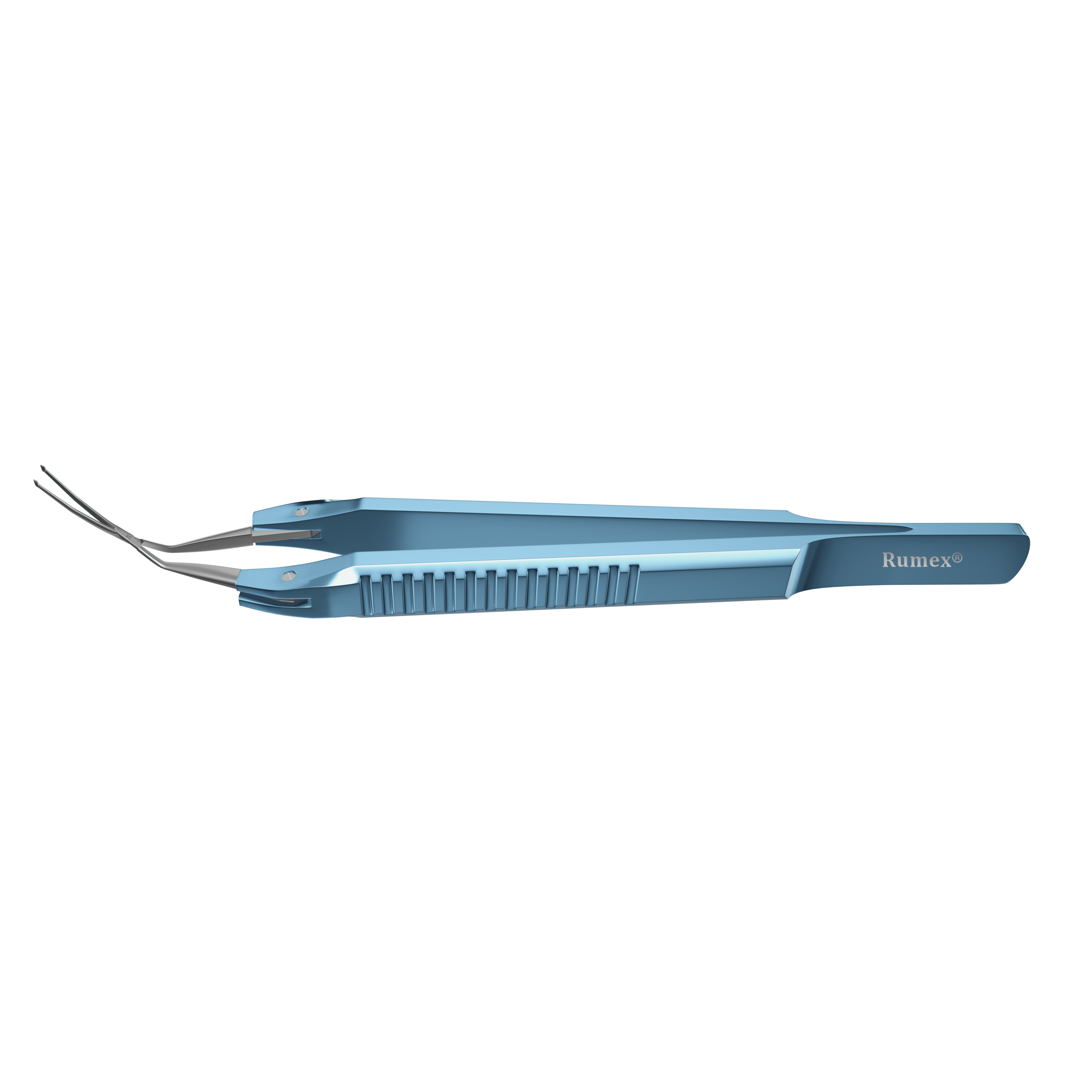 Titanium DMEK forceps with flat handle suitable for endothelial removal